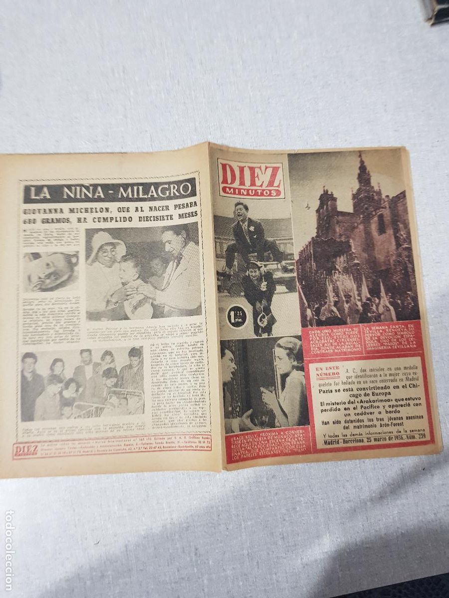 Colecionismo da Revista Diez Minutos: DIEZ MINUTOS -MARZO DE 1956-NUM.239