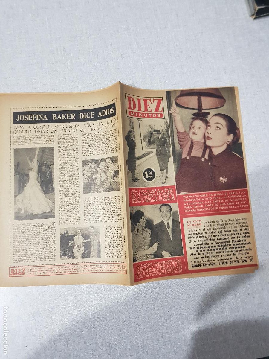 Colecionismo da Revista Diez Minutos: DIEZ MINUTOS -ABRIL DE 1956-NUM.241