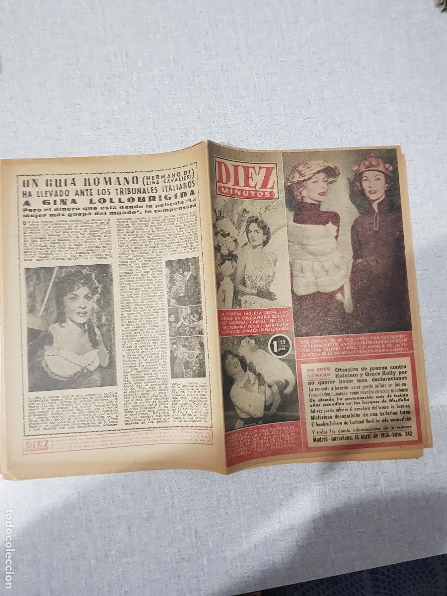Colecionismo da Revista Diez Minutos: DIEZ MINUTOS -ABRIL DE 1956-NUM.242