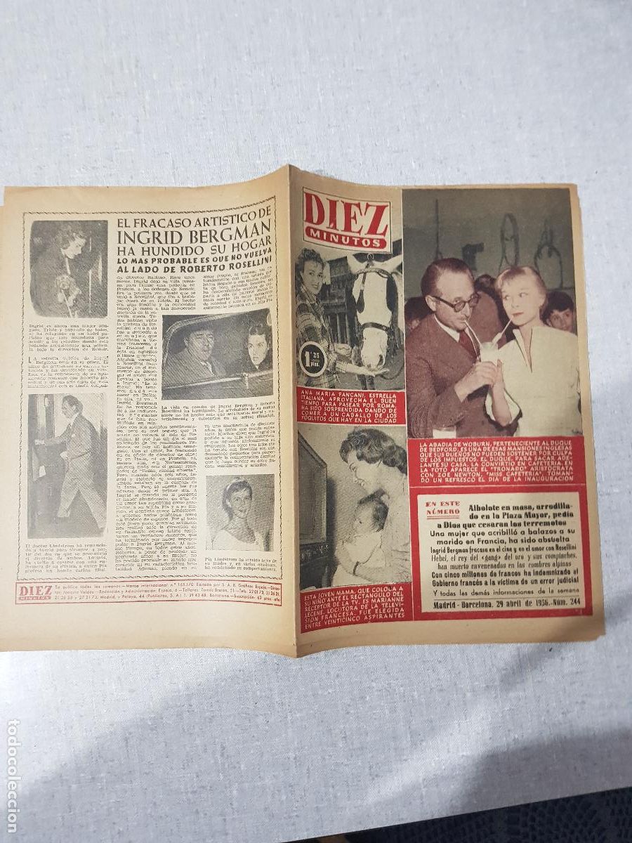 Collection Magazine Diez Minutos: DIEZ MINUTOS -ABRIL DE 1956-NUM.244