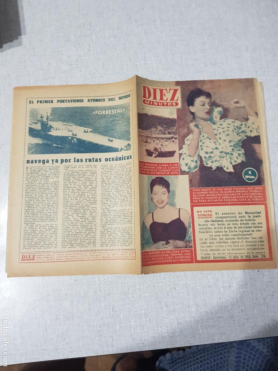 Collection Magazine Diez Minutos: DIEZ MINUTOS -JULIO DE 1956-NUM.256