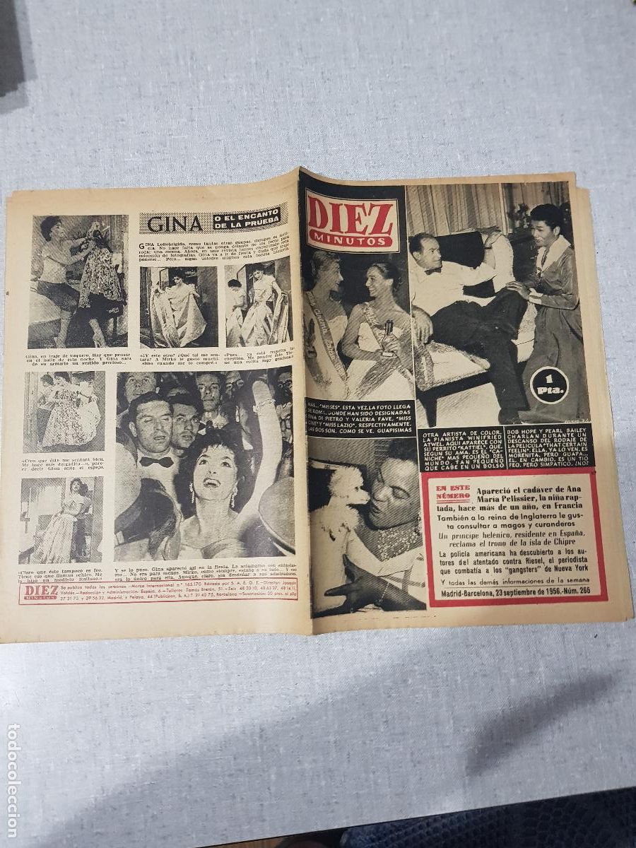 Collection Magazine Diez Minutos: DIEZ MINUTOS -SEPTIEMBRE DE 1956-NUM.265