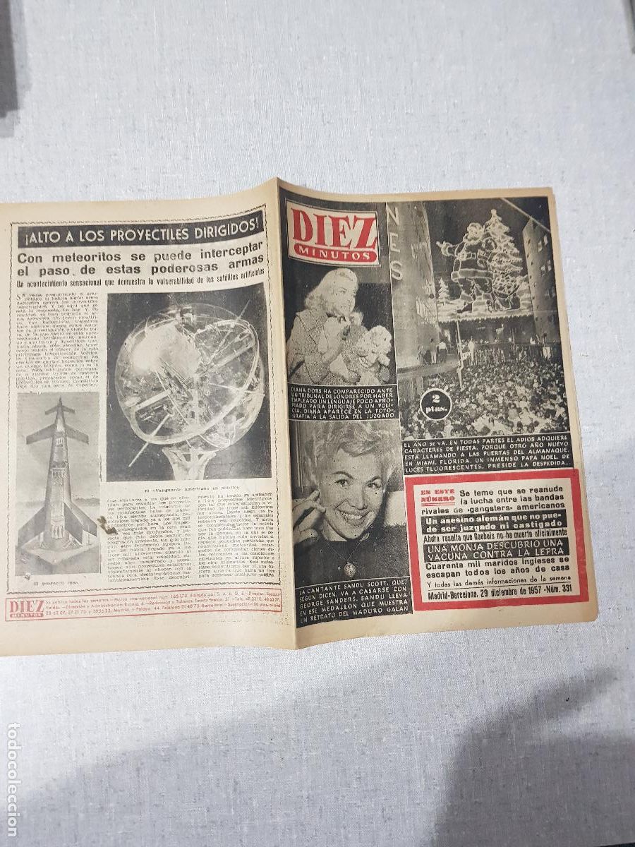 Coleccionismo de revista Diez Minutos: DIEZ MINUTOS -DICIEMBRE DE 1957-NUM.331