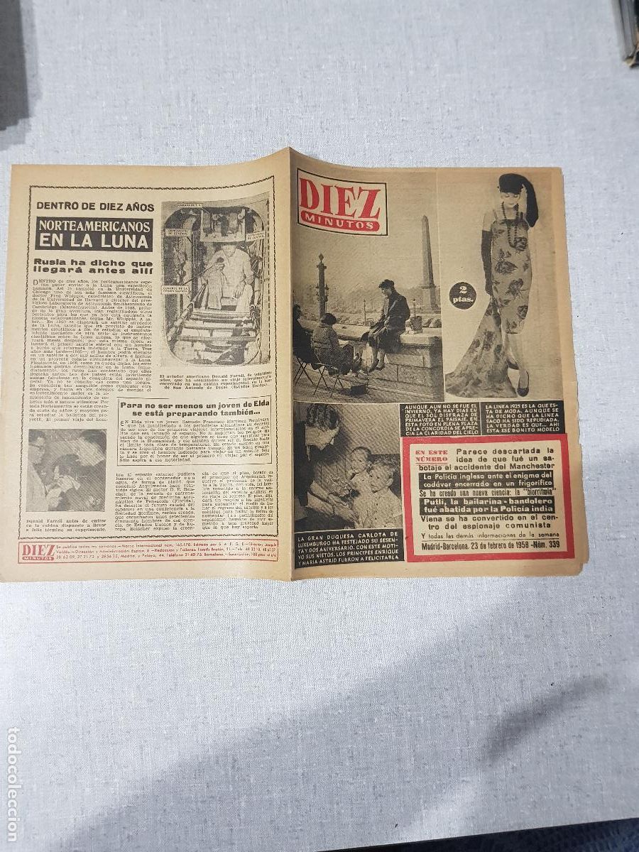 Coleccionismo de revista Diez Minutos: DIEZ MINUTOS -FEBRERO DE 1958-NUM.339