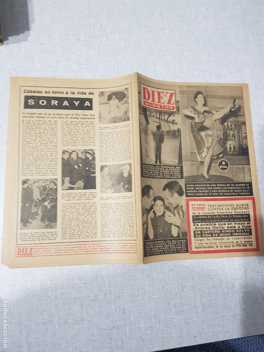 Coleccionismo de revista Diez Minutos: DIEZ MINUTOS -MARZO DE 1958-NUM.342
