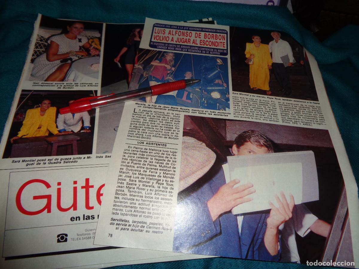 Coleccionismo de revista Diez Minutos: RECORTE : SARA MONTIEL, EN CENA CON FAMOSOS. DIEZ MINUTOS, STMBRE 1990