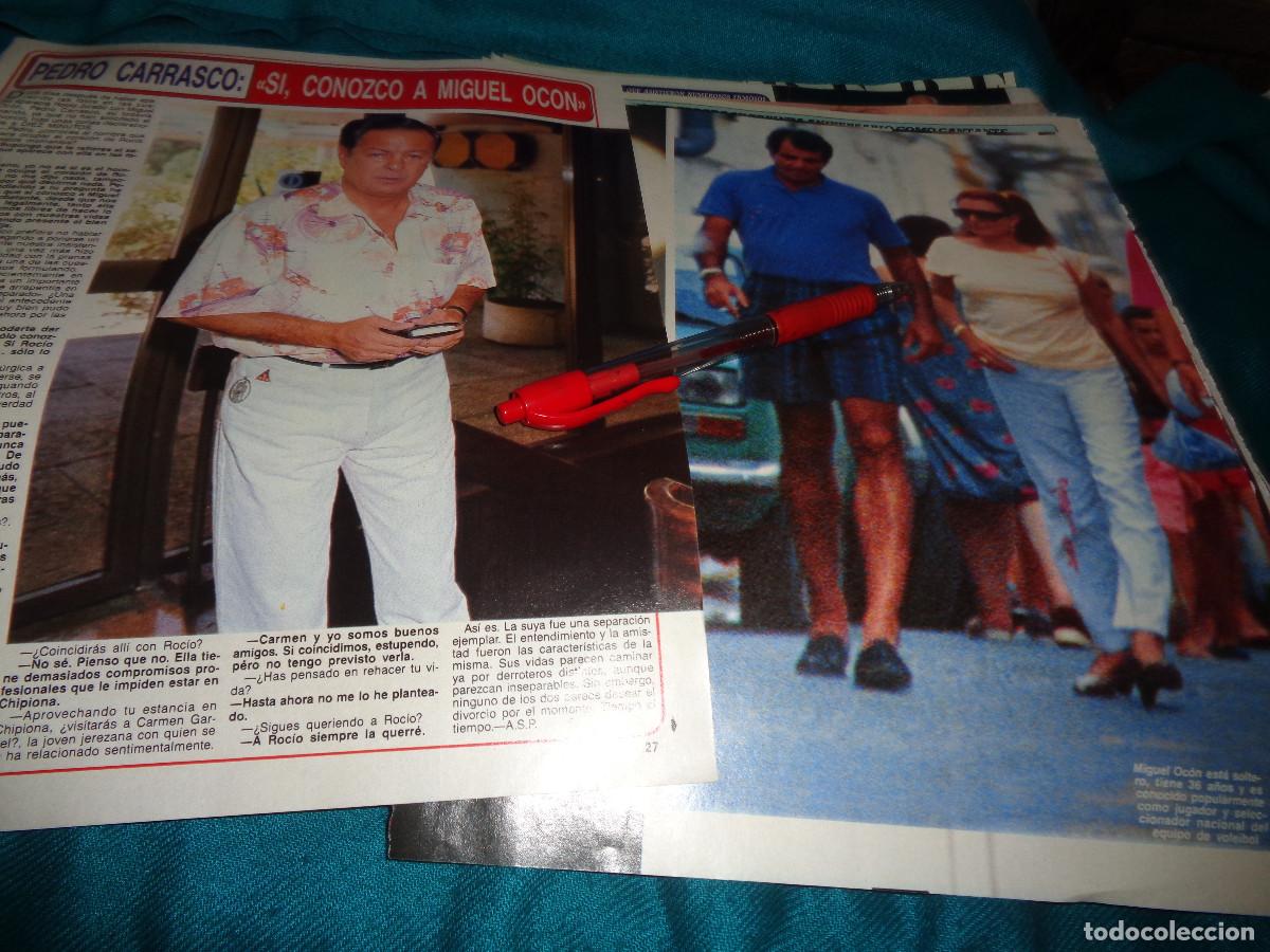 Coleccionismo de revista Diez Minutos: RECORTE : PEDRO CARRASCO HABLA DE ROCIO JURADO Y MIGUEL OCON. DIEZ MINUTOS, STMBRE 1990
