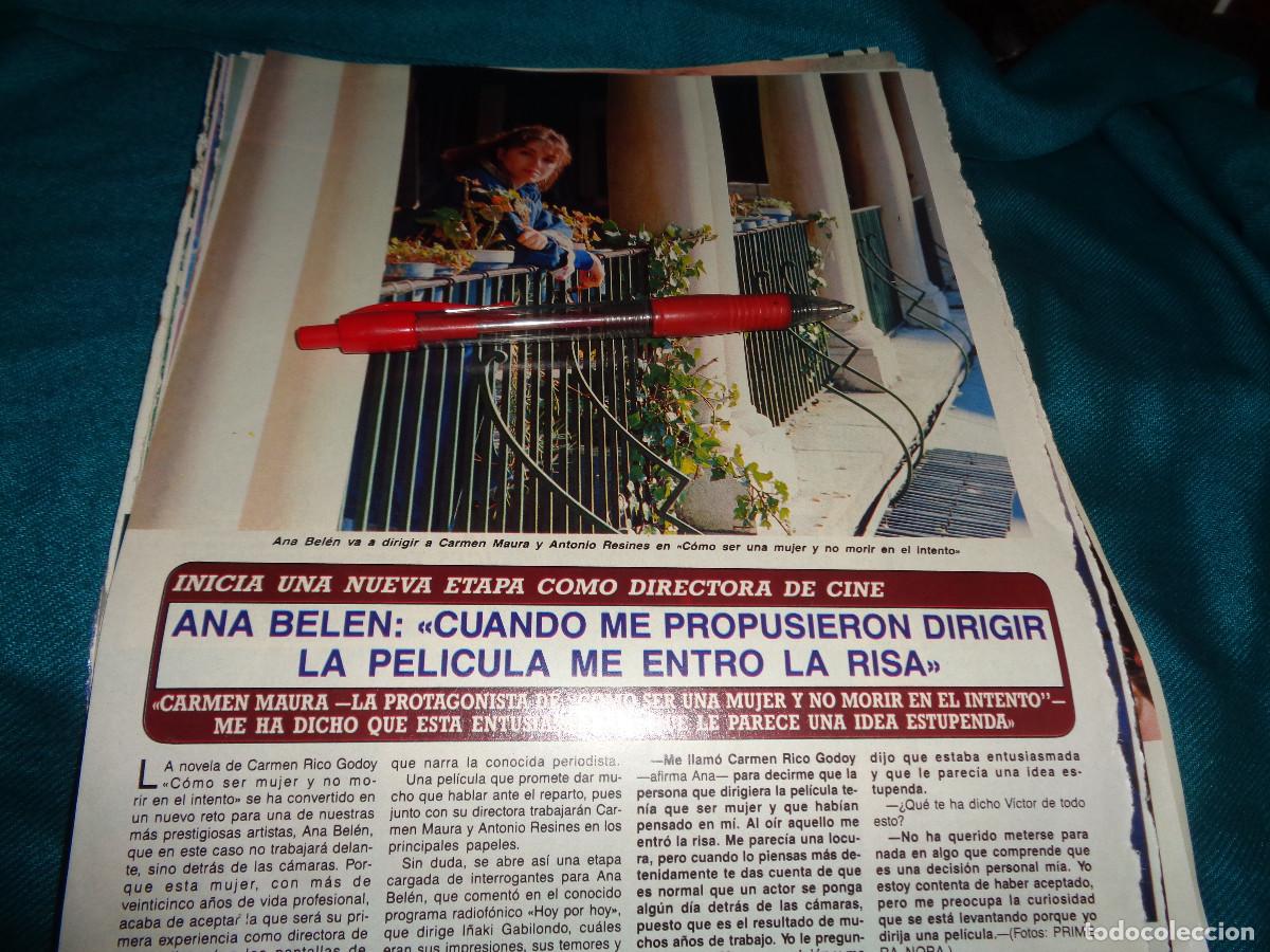 Coleccionismo de revista Diez Minutos: RECORTE : ANA BELEN, NUEVA FACETA COMO DIRECTORA DE CINE. DIEZ MINUTOS, STMBRE 1990