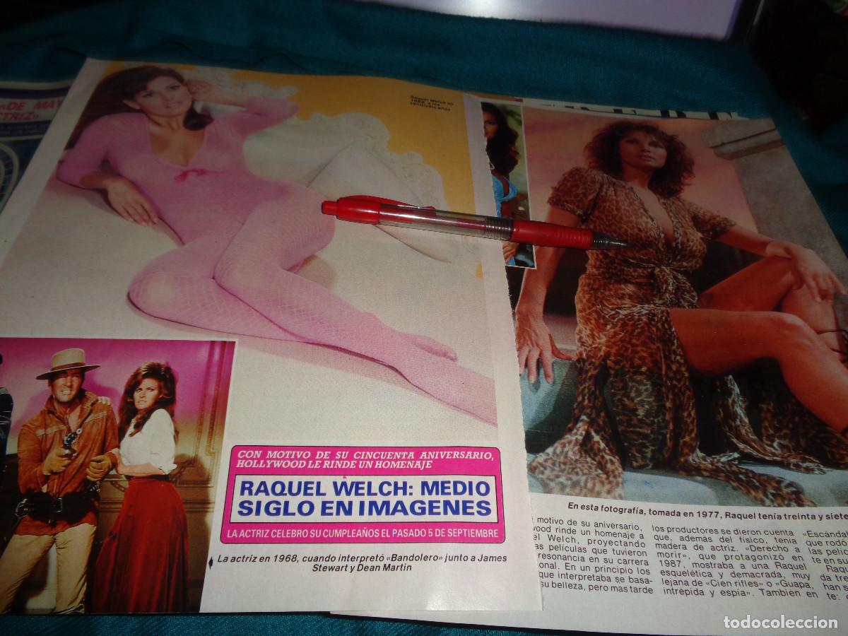 Coleccionismo de revista Diez Minutos: RECORTE : RAQUEL WELCH, MEDIO SIGLO EN IMAGENES. DIEZ MINUTOS, STMBRE 1990