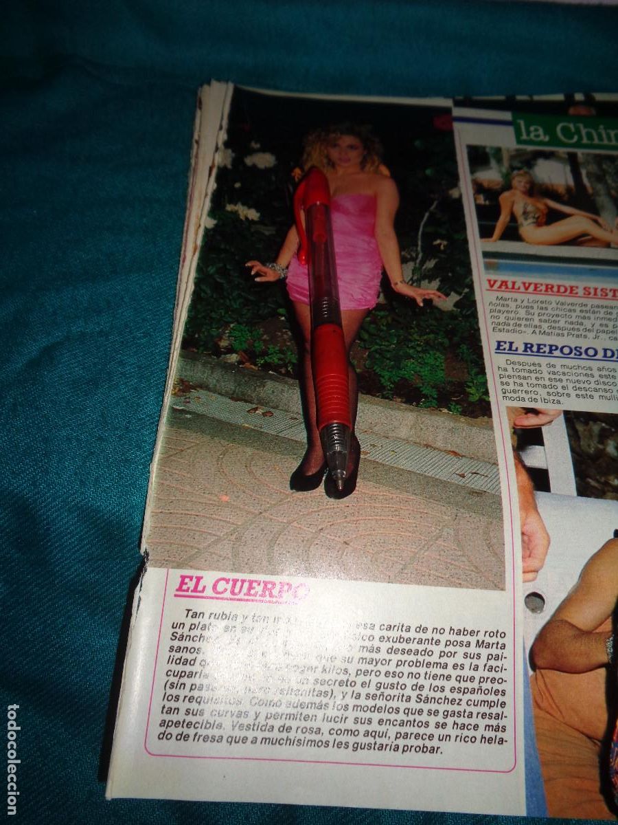 Coleccionismo de revista Diez Minutos: RECORTE : MARTA SANCHEZ, EL CUERPO. DIEZ MINUTOS, STMBRE 1990
