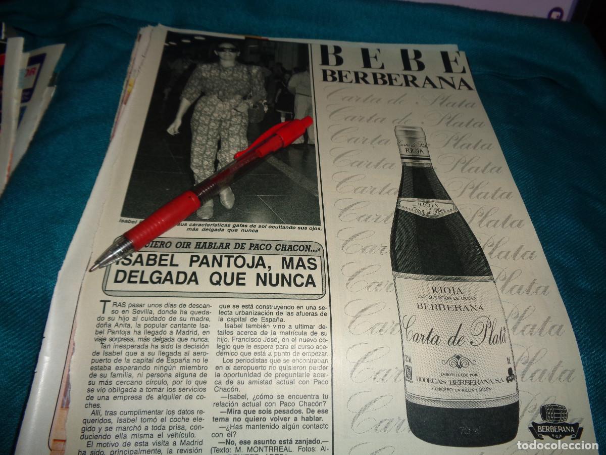 Coleccionismo de revista Diez Minutos: RECORTE : ISABEL PANTOJA, MAS DELGADA QUE NUNCA. DIEZ MINUTOS, STMBRE 1990