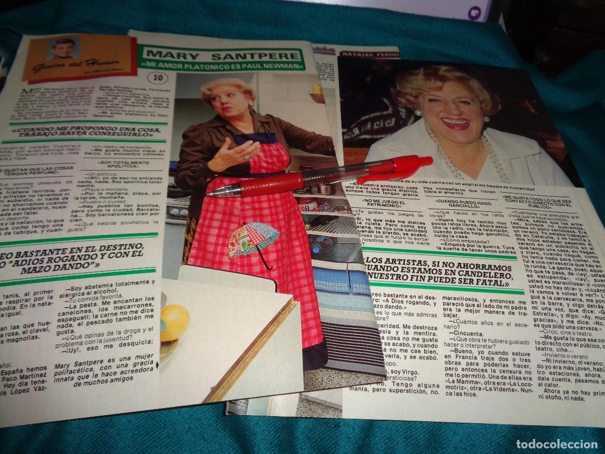 Coleccionismo de revista Diez Minutos: RECORTE : MANUEL ROYO, ENTREVISTA A MARY SANTPERE. DIEZ MINUTOS, STMBRE 1990