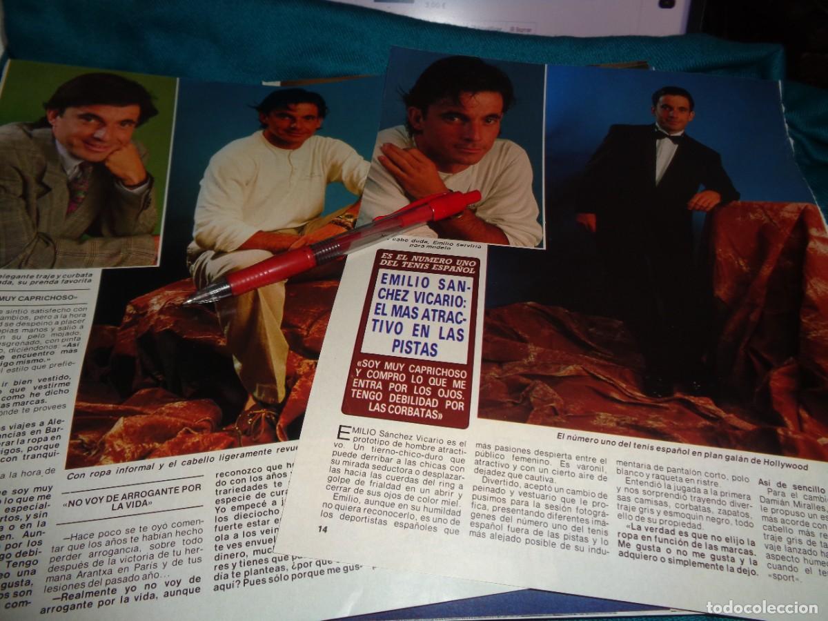 Collezionismo di Rivista Diez Minutos: RECORTE : EMILIO SANCHEZ VICARIO, EL MAS ATRACTIVO DE LAS PISTAS. DIEZ MINUTOS, AGTO 1990
