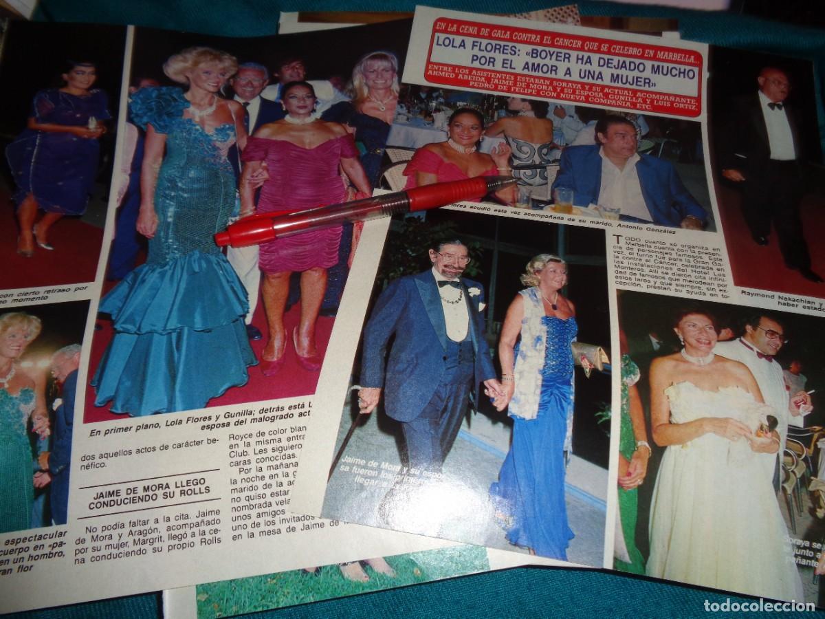 Coleccionismo de revista Diez Minutos: RECORTE : LOLA FLORES, KIMERA, SORAYA, EN CENA DE GALA. DIEZ MINUTOS, AGTO 1990