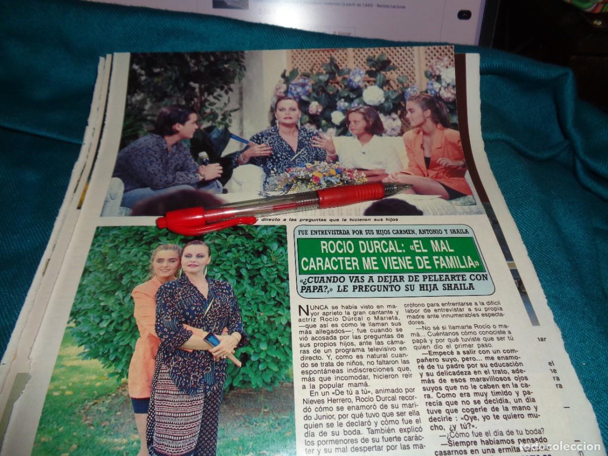 Coleccionismo de revista Diez Minutos: RECORTE : ROCIO DURCAL, ENTREVISTADA POR SUS HIJOS. DIEZ MINUTOS, AGTO 1990