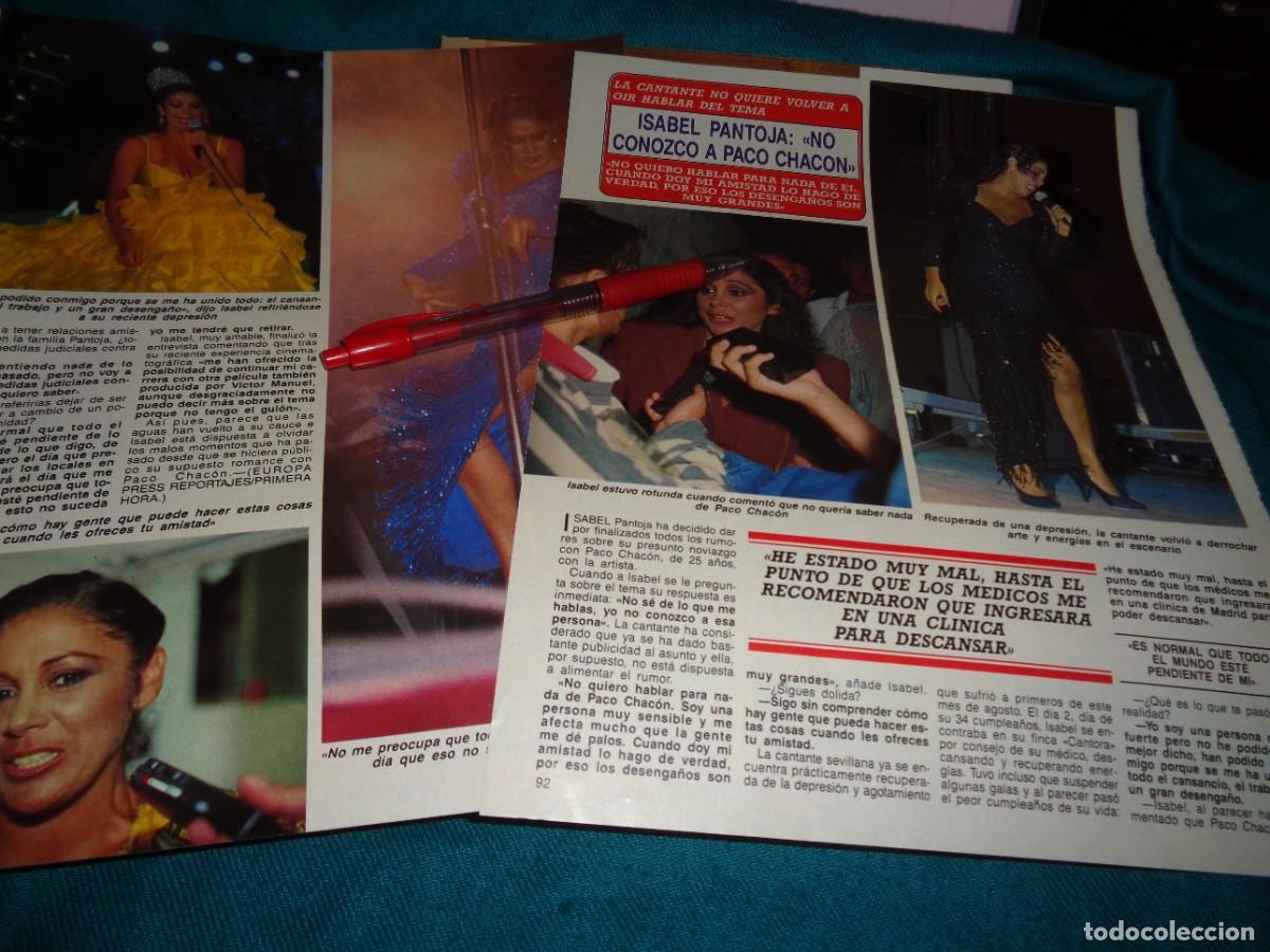 Coleccionismo de revista Diez Minutos: RECORTE : ISABEL PANTOJA, NO QUIERE HABLAR DE PACO CHACON. DIEZ MINUTOS, AGTO 1990