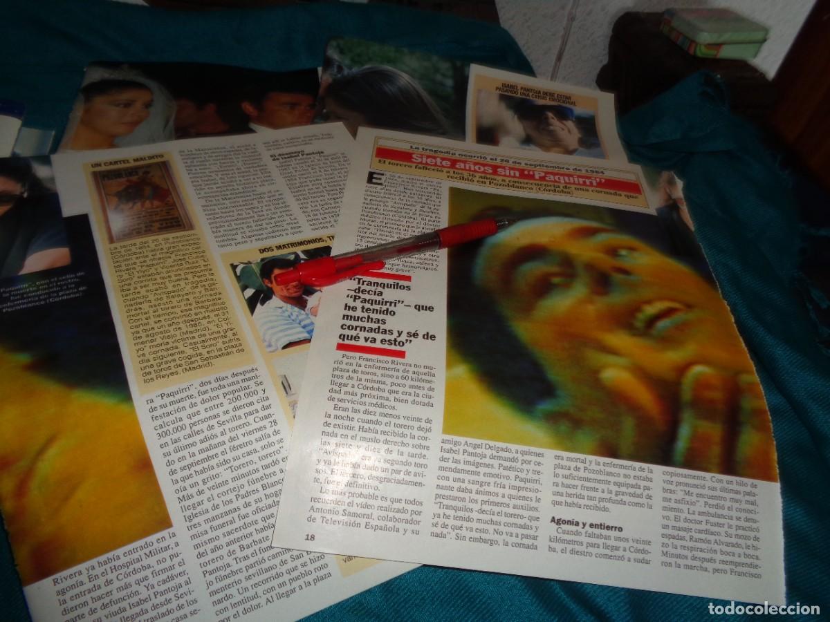 Coleccionismo de revista Diez Minutos: RECORTE : SIETE A&Ntilde;OS SIN PAQUIRRI. DIEZ MINUTOS, OCTB 1991