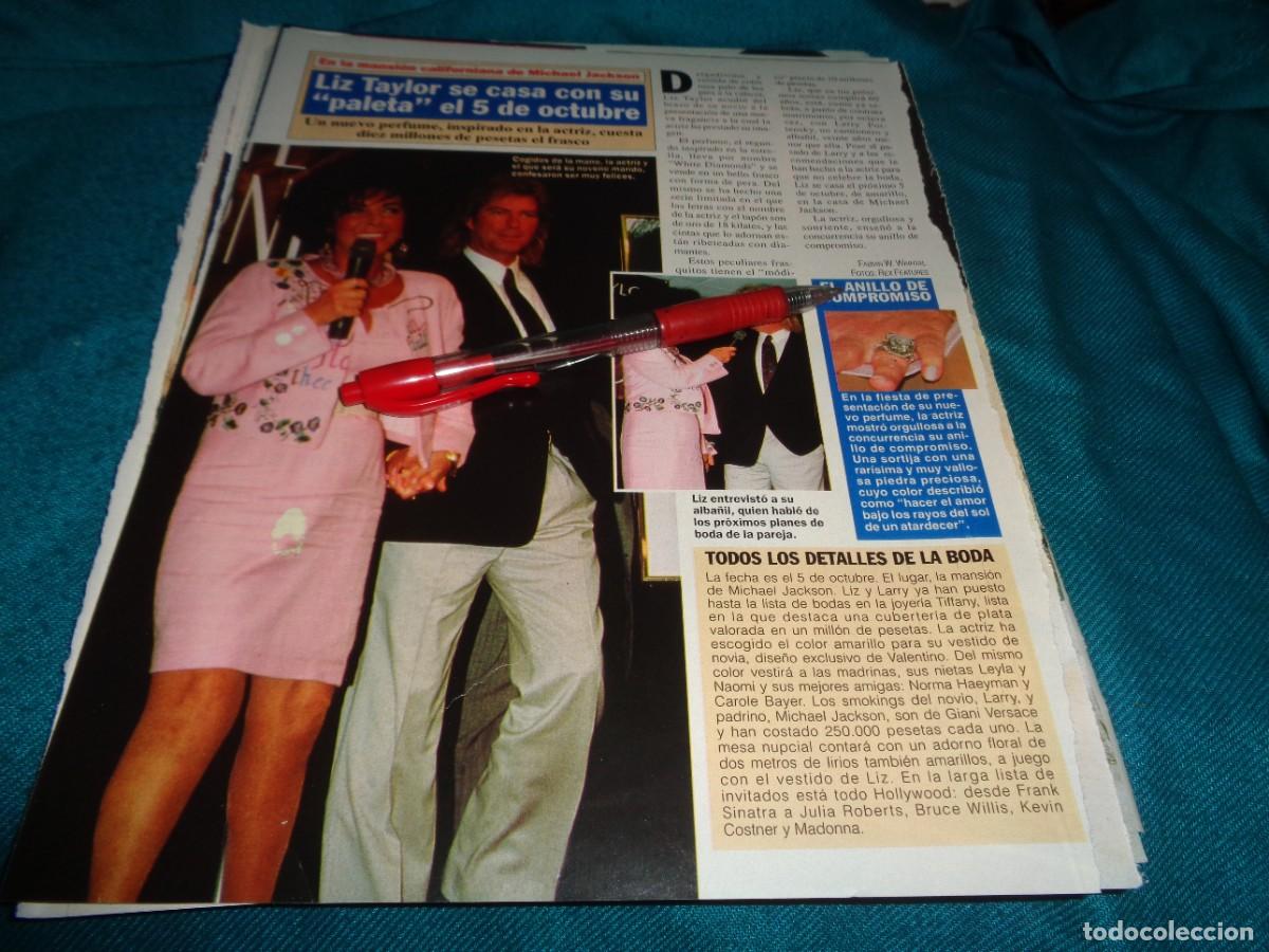Coleccionismo de revista Diez Minutos: RECORTE : LIZ TAYLOR SE CASA POR NOVENA VEZ. DIEZ MINUTOS, OCTB 1991