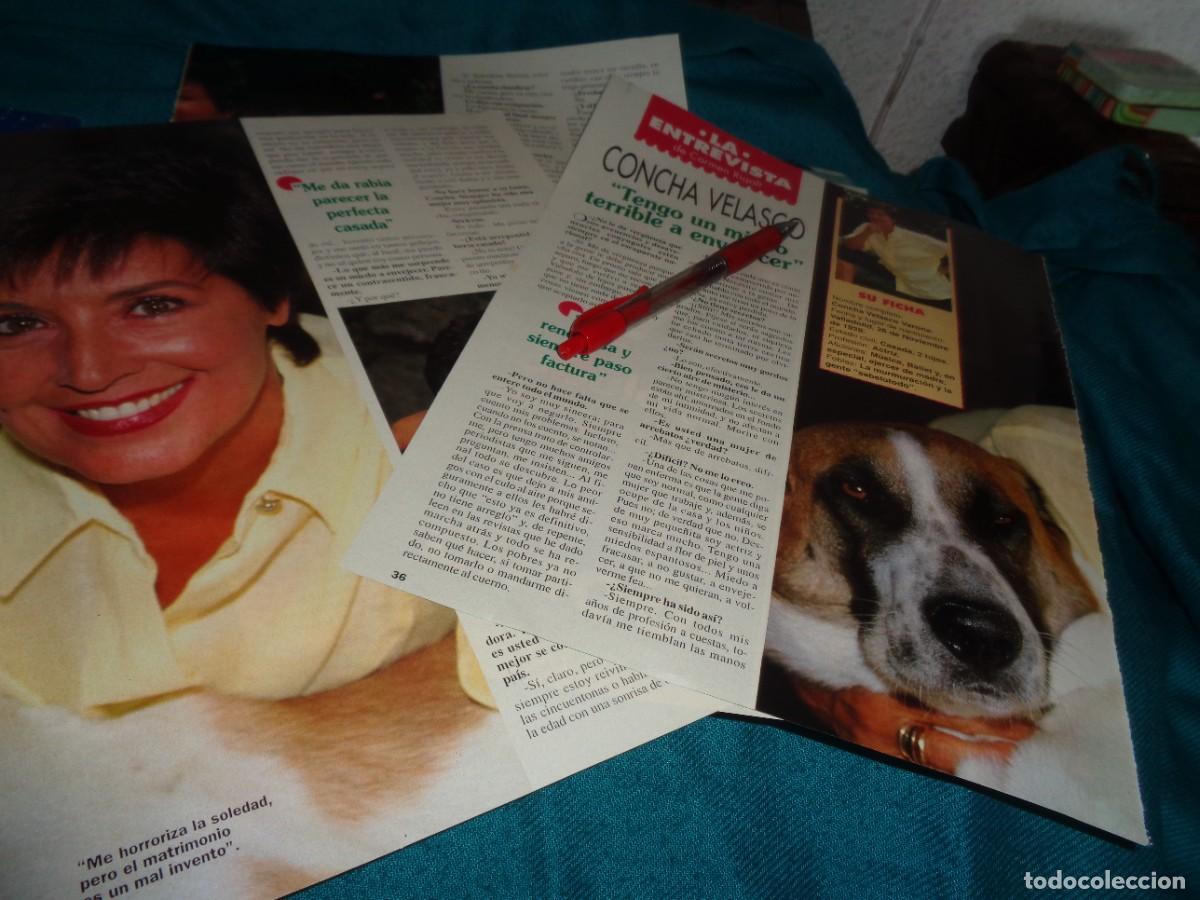 Coleccionismo de revista Diez Minutos: RECORTE : CONCHA VELASCO, TIENE MIEDO A ENVEJECER. DIEZ MINUTOS, OCTB 1991