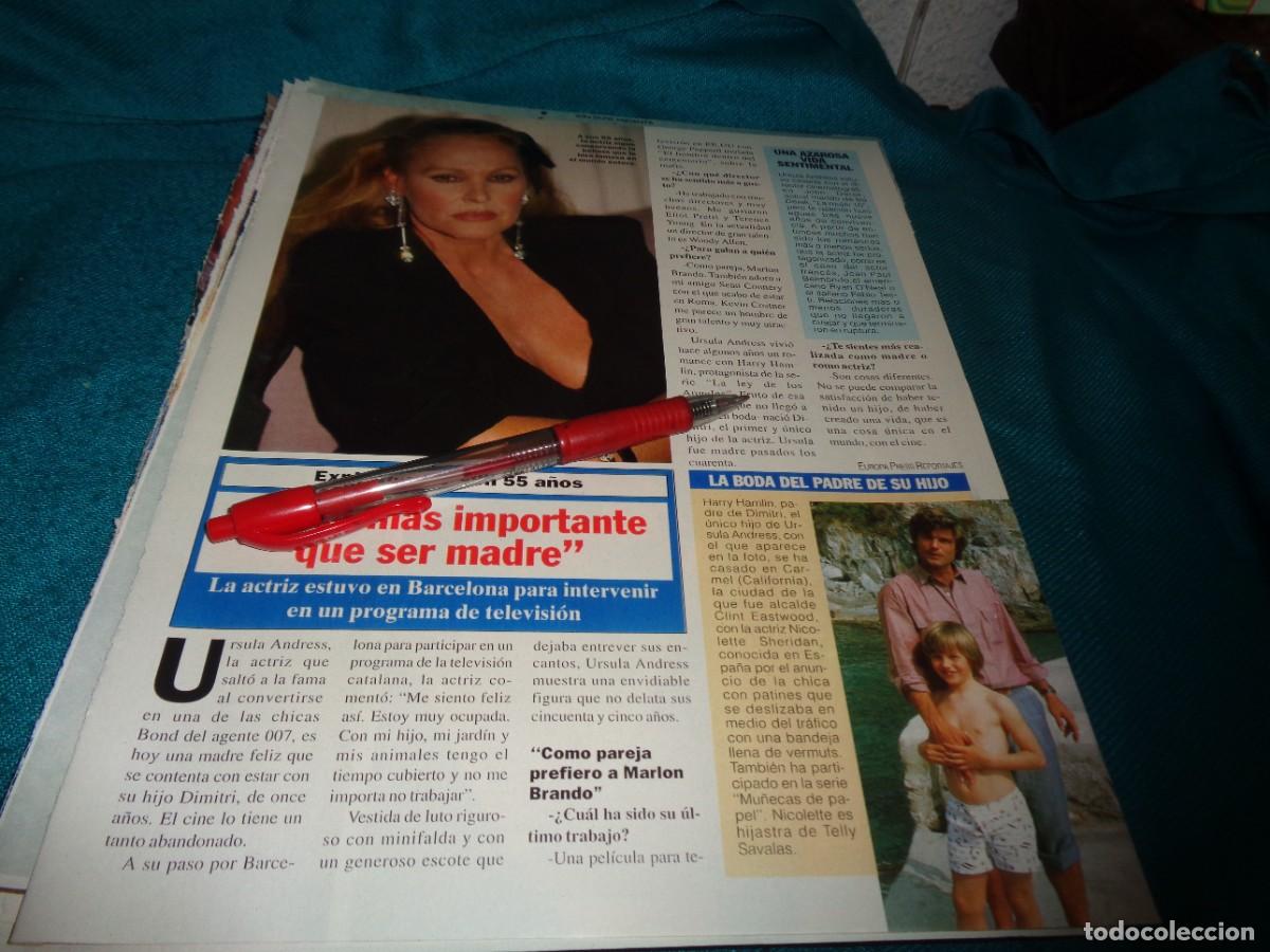 Coleccionismo de revista Diez Minutos: RECORTE : URSULA ANDRESS, EXPLOSIVA A SUS 55 A&Ntilde;OS. DIEZ MINUTOS, OCTB 1991