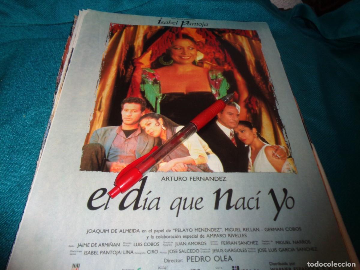Coleccionismo de revista Diez Minutos: RECORTE : ISABEL PANTOJA, PUBLICIDAD PELICULA &rdquo; EL DIA QUE NACI YO&rdquo;. DIEZ MINUTOS, OCTB 1991