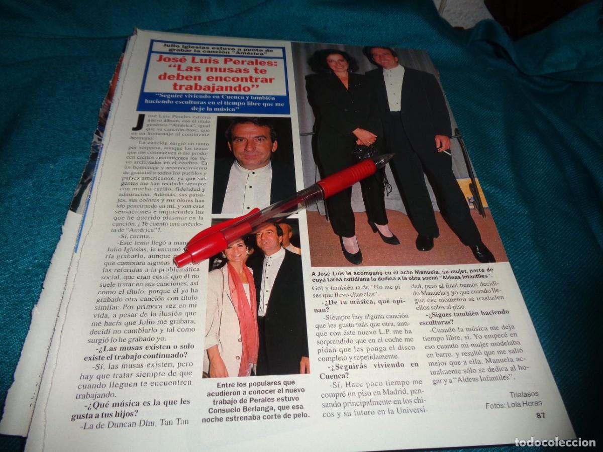 Collectionnisme de Magazine Diez Minutos: RECORTE : JOSE LUIS PERALES, NUEVA CANCION. DIEZ MINUTOS, OCTB 1991