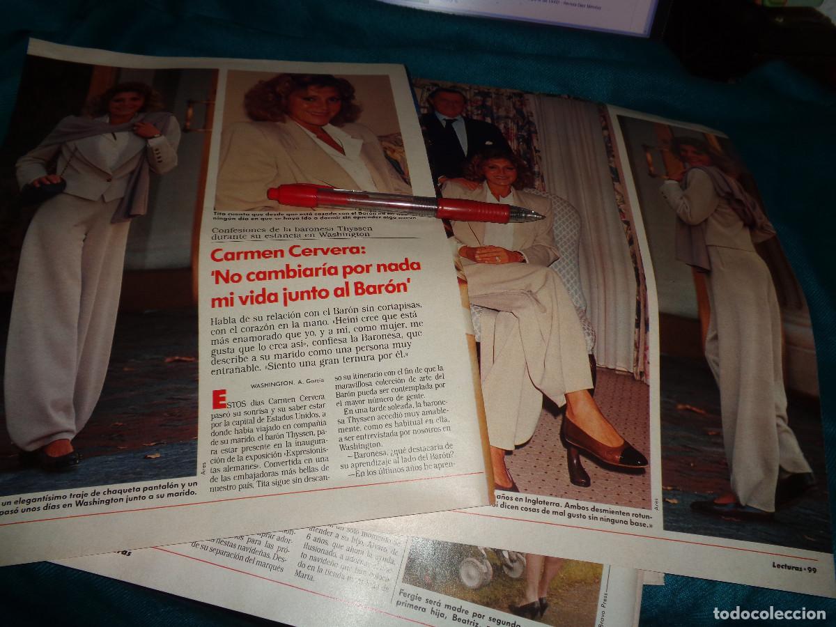 Coleccionismo de revista Diez Minutos: RECORTE : CARMEN CERVERA, FELIZ CON EL BARON. DIEZ MINUTOS, DCMBRE 1990