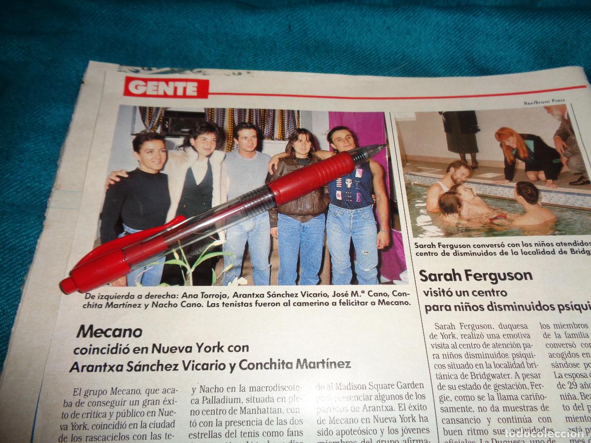 Coleccionismo de revista Diez Minutos: RECORTE : MECANO, EN NUEVA YORK. DIEZ MINUTOS, DCMBRE 1990