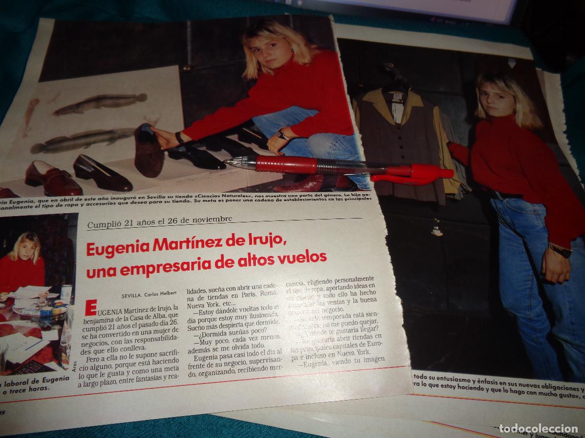 Colecionismo da Revista Diez Minutos: RECORTE : EUGENIA MARTINEZ DE IRUJO, EMPRESARIA. DIEZ MINUTOS, DCMBRE 1990