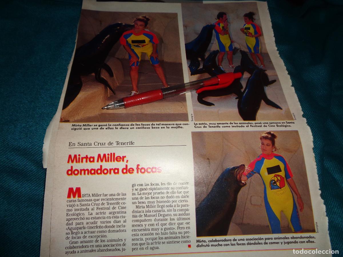 Coleccionismo de revista Diez Minutos: RECORTE : MIRTA MILLER, DOMADORA DE FOCAS. DIEZ MINUTOS, DCMBRE 1990