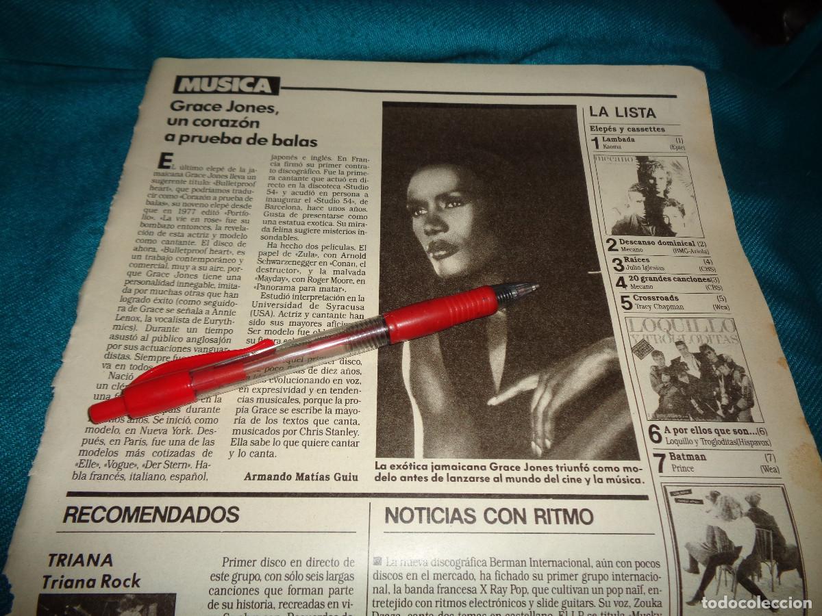 Coleccionismo de revista Diez Minutos: RECORTE : GRACE JONES, NUEVO LP. DIEZ MINUTOS, DCMBRE 1990