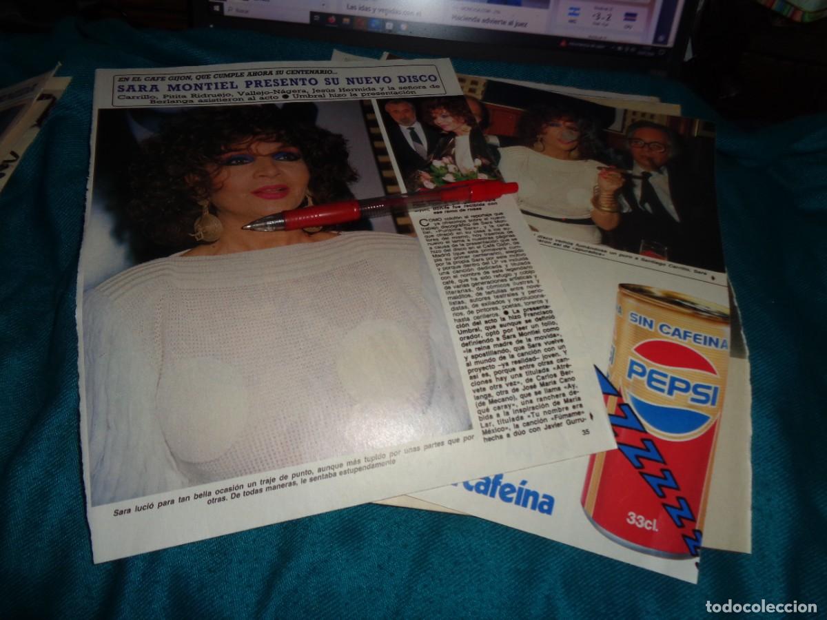Coleccionismo de revista Diez Minutos: RECORTE : SARA MONTIEL, PRESENTA SU NUEVO DISCO. DIEZ MINUTOS, MAYO 1988