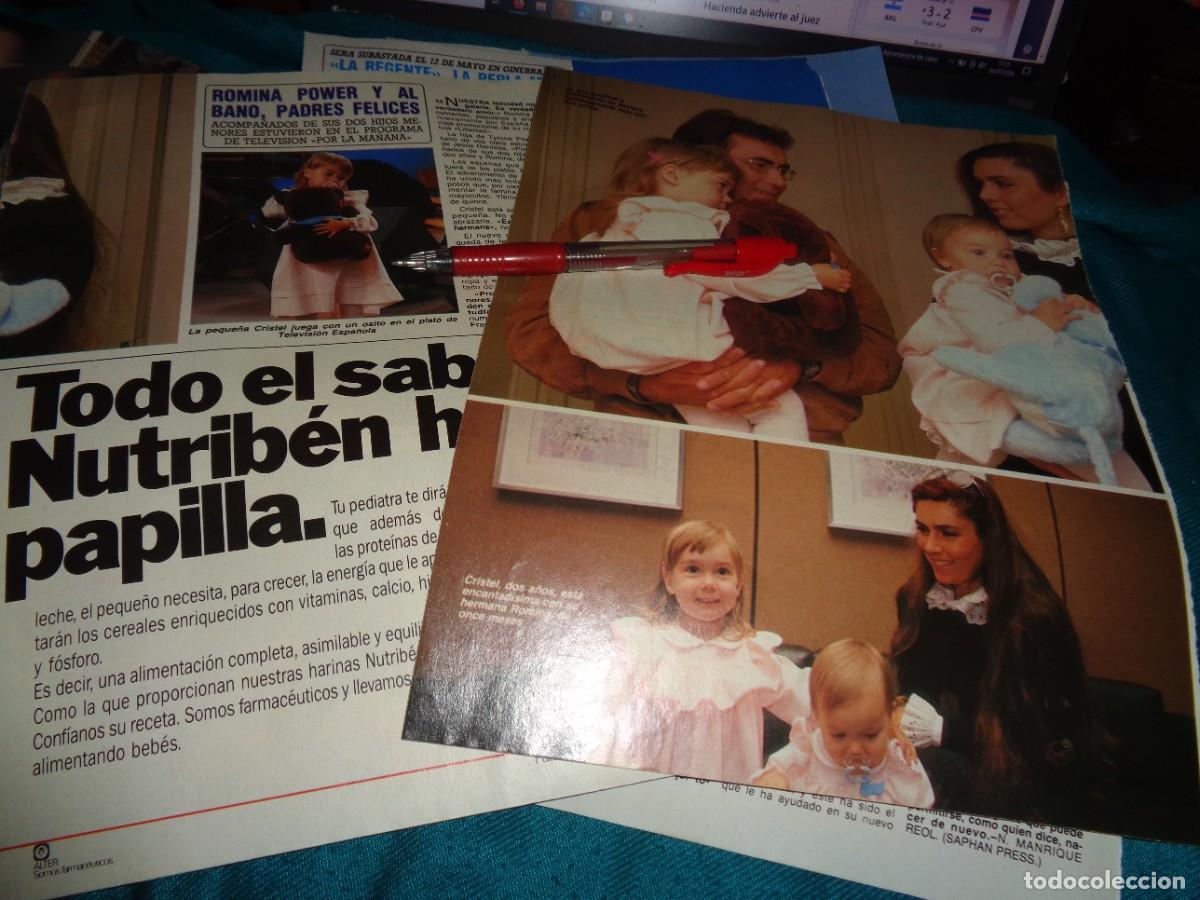 Coleccionismo de revista Diez Minutos: RECORTE : AL BANO Y ROMINA POWER, PADRES FELICES. DIEZ MINUTOS, MAYO 1988