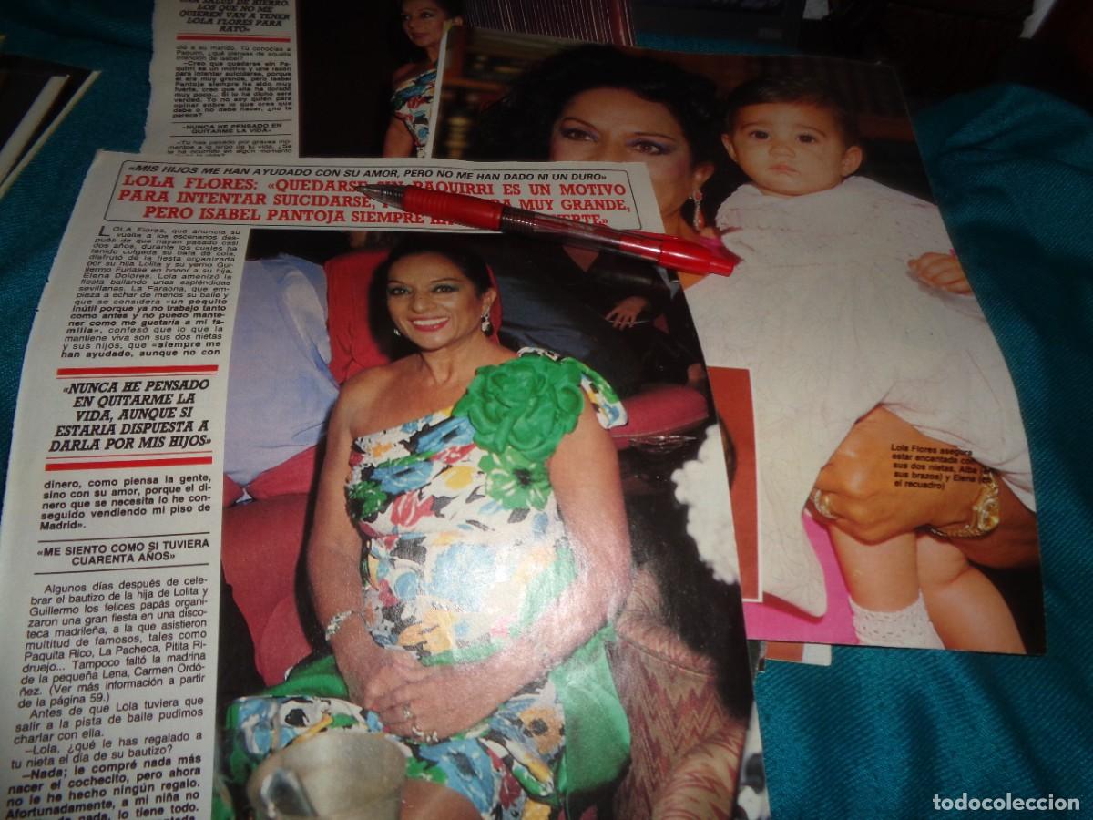Coleccionismo de revista Diez Minutos: RECORTE : LOLA FLORES : PRESUNTO INTENTO DE SUICIDIO DE ISABEL PANTOJA. DIEZ MINUTOS, MAYO 1988