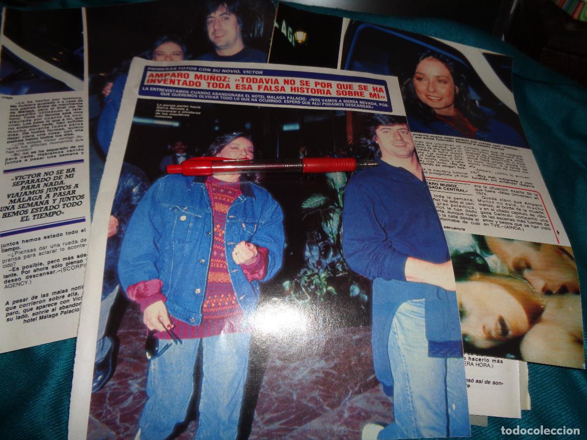 Colecionismo da Revista Diez Minutos: RECORTE : AMPARO MU&Ntilde;OZ, PRIMERAS FOTOS CON SU NOVIO VICTOR. DIEZ MINUTOS, FBR 1990