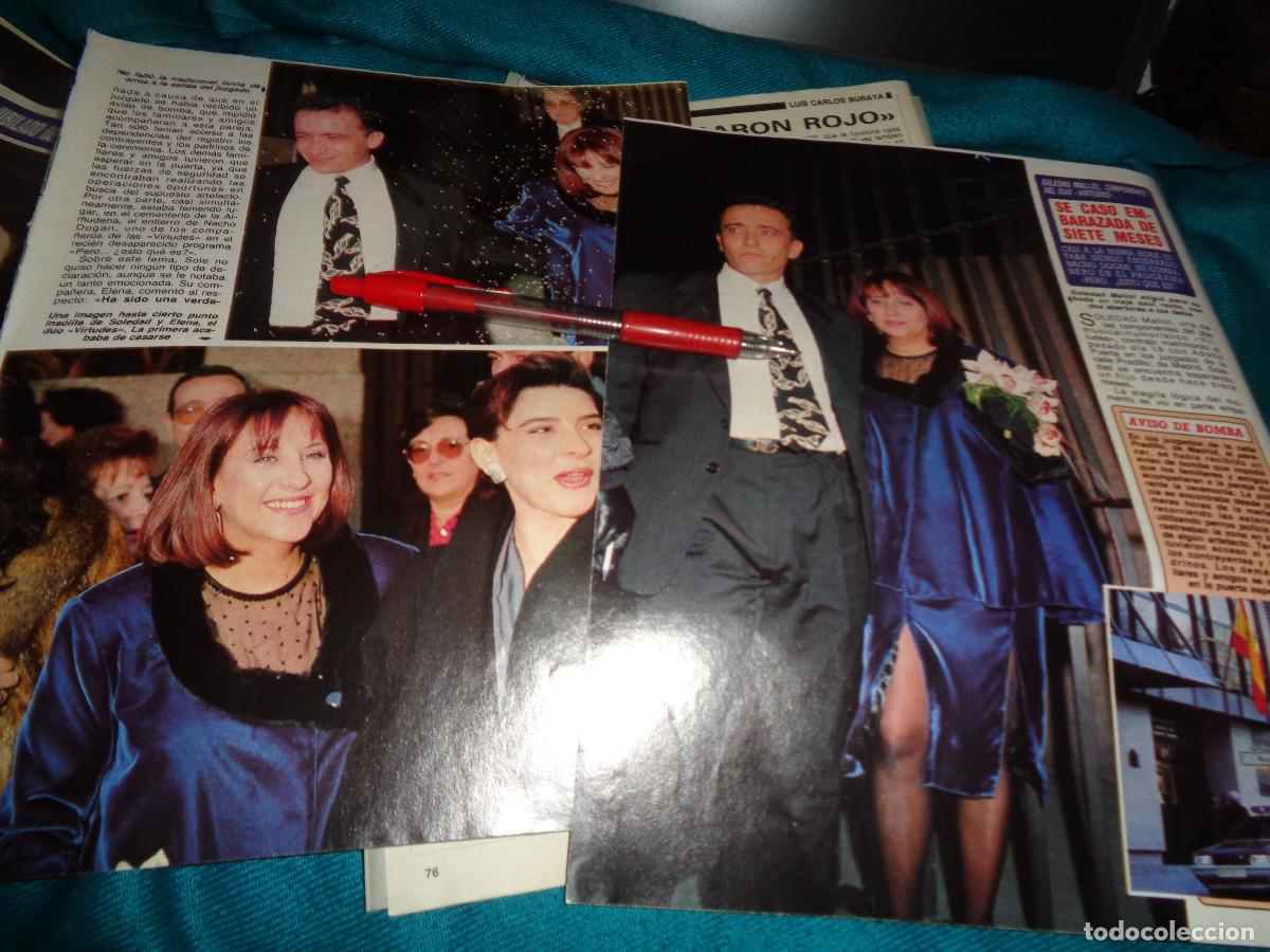 Coleccionismo de revista Diez Minutos: RECORTE : BODA DE SOLEDAD MALLOL, DE LAS VIRTUDES. DIEZ MINUTOS, FBR 1990