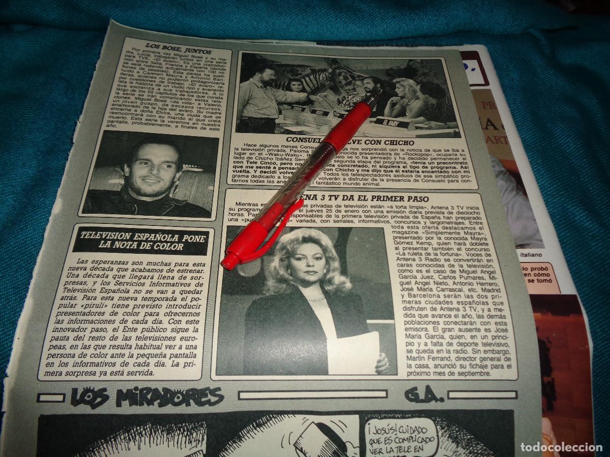 Collezionismo di Rivista Diez Minutos: RECORTE : CHICHO IBA&Ntilde;EZ. MAYRA. MIGUEL BOSE. DIEZ MINUTOS, FBR 1990