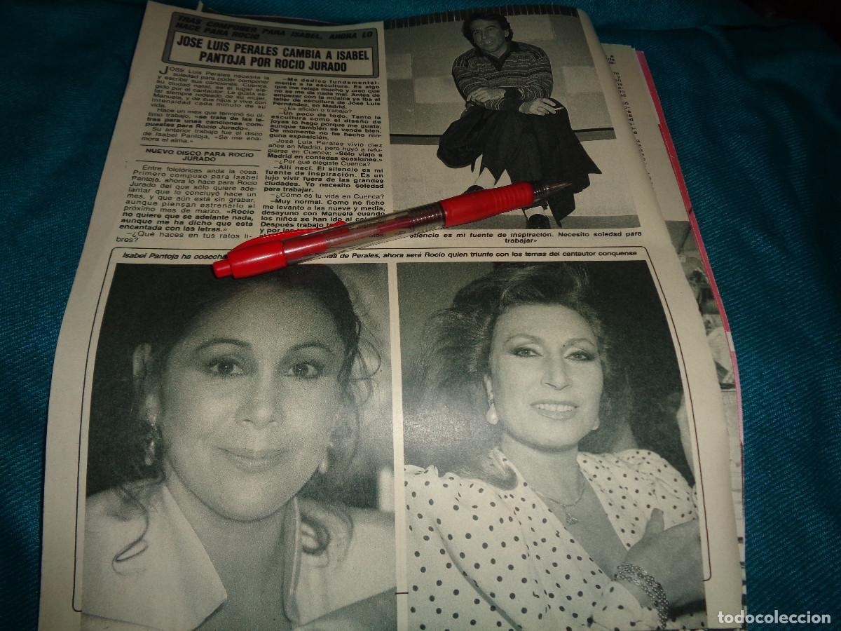 Collezionismo di Rivista Diez Minutos: RECORTE : JOSE LUIS PERALES, CAMBIA A ISABEL PANTOJA POR ROCIO JURADO. DIEZ MINUTOS, FBR 1990