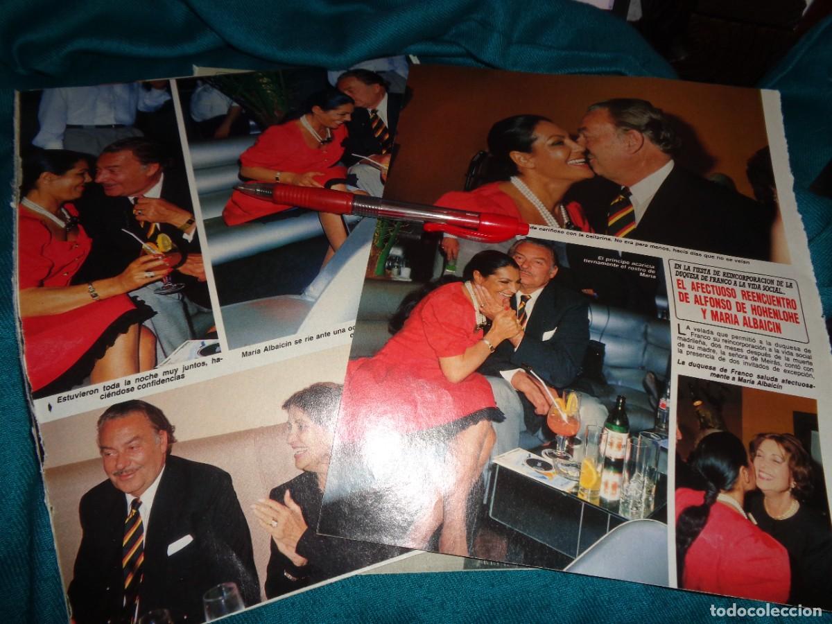Colecionismo da Revista Diez Minutos: RECORTE : REENCUENTRO DE MARIA ALBAICIN CON ALFONSO DE HOHENLOHE. DIEZ MINUTOS, ABRIL 1988