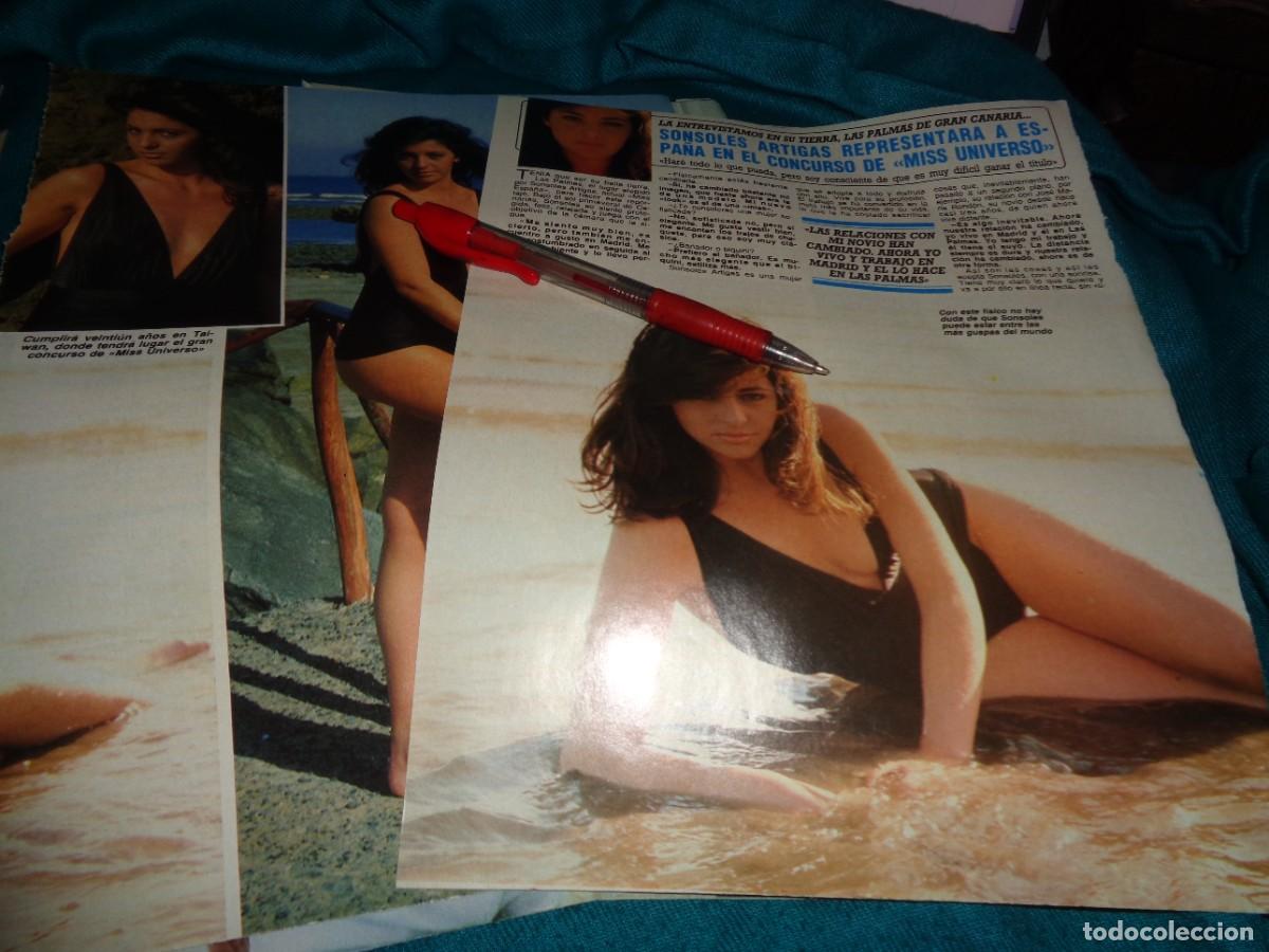 Sammeln von Zeitschriften Diez Minutos: RECORTE : SONSOLES ARTIGAS, SE PRESENTA A MISS UNIVERSO. DIEZ MINUTOS, ABRIL 1988