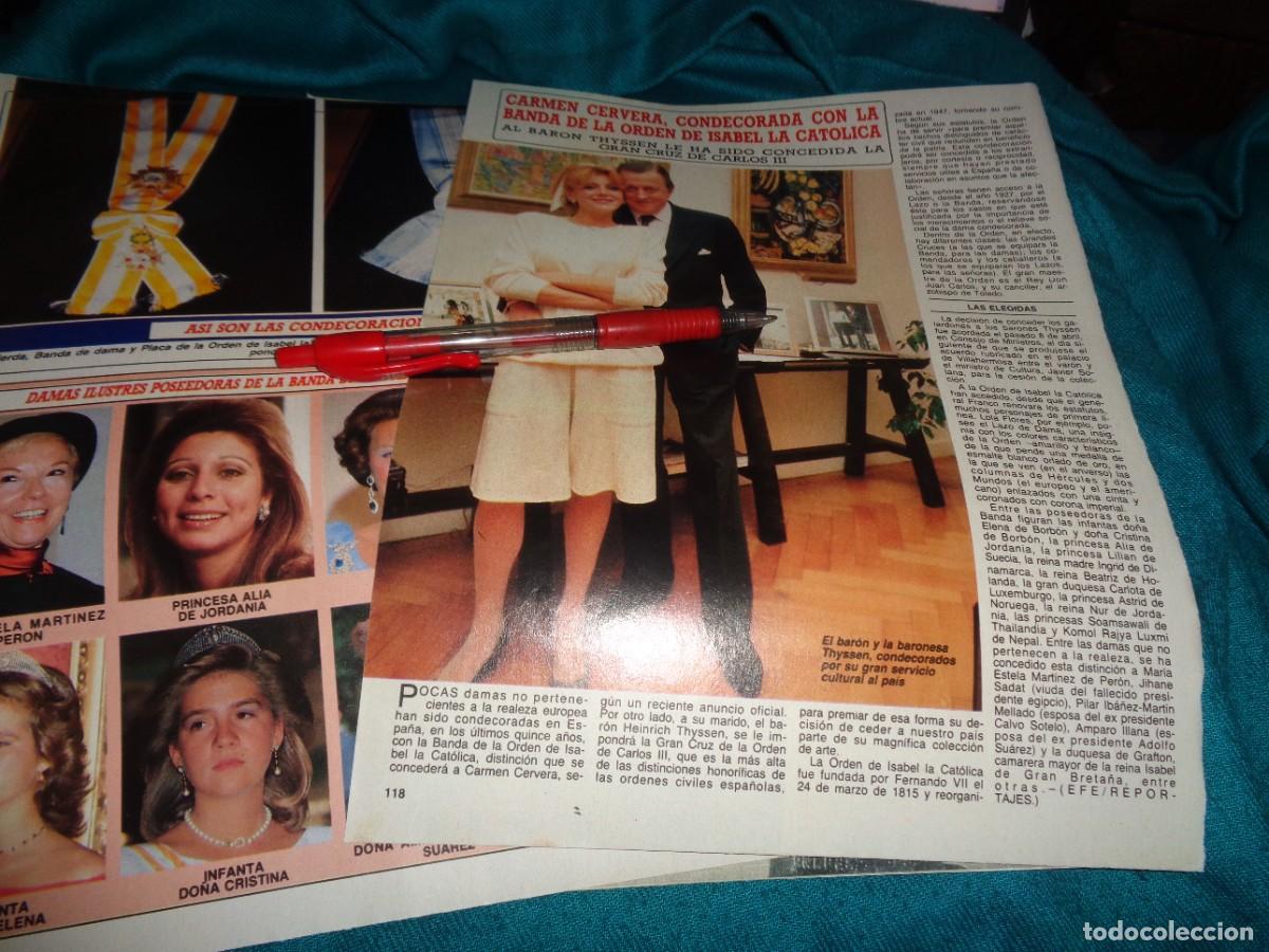 Sammeln von Zeitschriften Diez Minutos: RECORTE : CARMEN CERVERA, CONDECORADA. DIEZ MINUTOS, ABRIL 1988