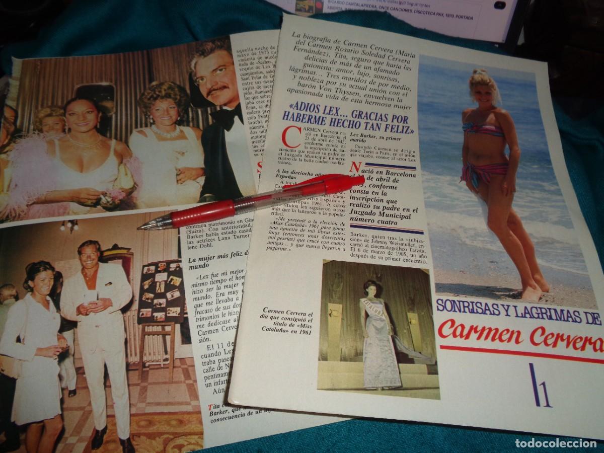 Coleccionismo de revista Diez Minutos: RECORTE : SONRISAS Y LAGRIMAS DE CARMEN CERVERA. CAP. 1. DIEZ MINUTOS, ABRIL 1988