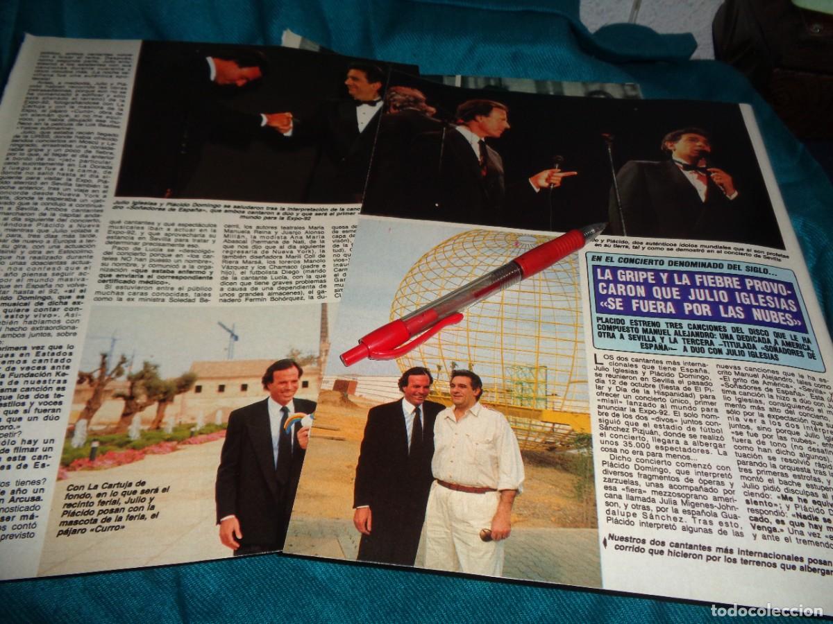 Colecionismo da Revista Diez Minutos: RECORTE : PLACIDO DOMINGO A DUO CON JULIO IGLESIAS. DIEZ MINUTOS, OCTB 1989