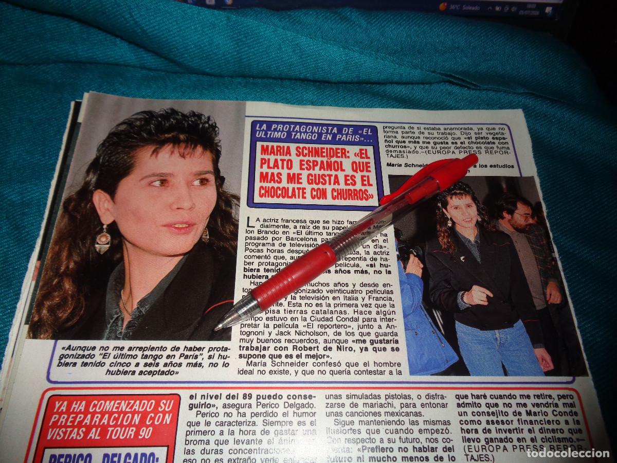 Colecionismo da Revista Diez Minutos: RECORTE : MARIA SCHNEIDER , EN ESPA&Ntilde;A. DIEZ MINUTOS, FBR 1990