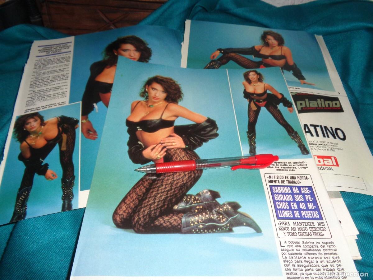 Colecionismo da Revista Diez Minutos: RECORTE : SABRINA , ASEGURA SUS PECHOS EN 40 MILLONES. DIEZ MINUTOS, ABRIL 1989