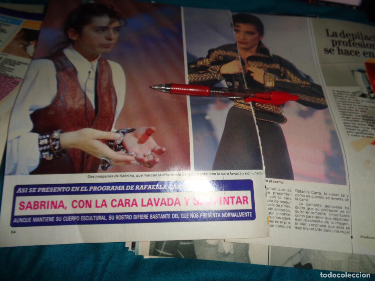 Colecionismo da Revista Diez Minutos: RECORTE : SABRINA, CON LA CARA LAVADA Y SIN PINTAR. DIEZ MINUTOS, JUNIO 1990