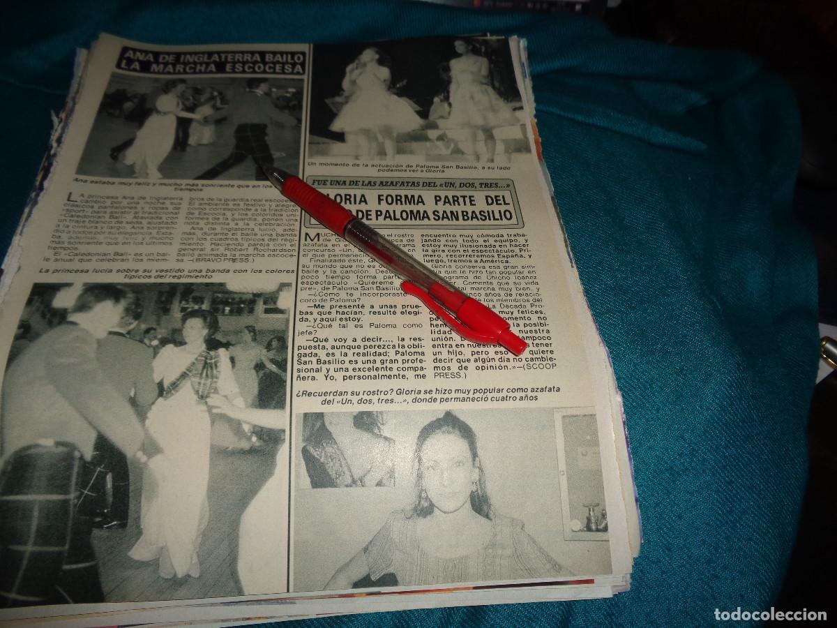 Colecionismo da Revista Diez Minutos: RECORTE : GLORIA, EX AZAFATA DEL UN, DOS, TRES...EN EL CORO DE PALOMA SAN . DIEZ MINUTOS, JUNIO 1990