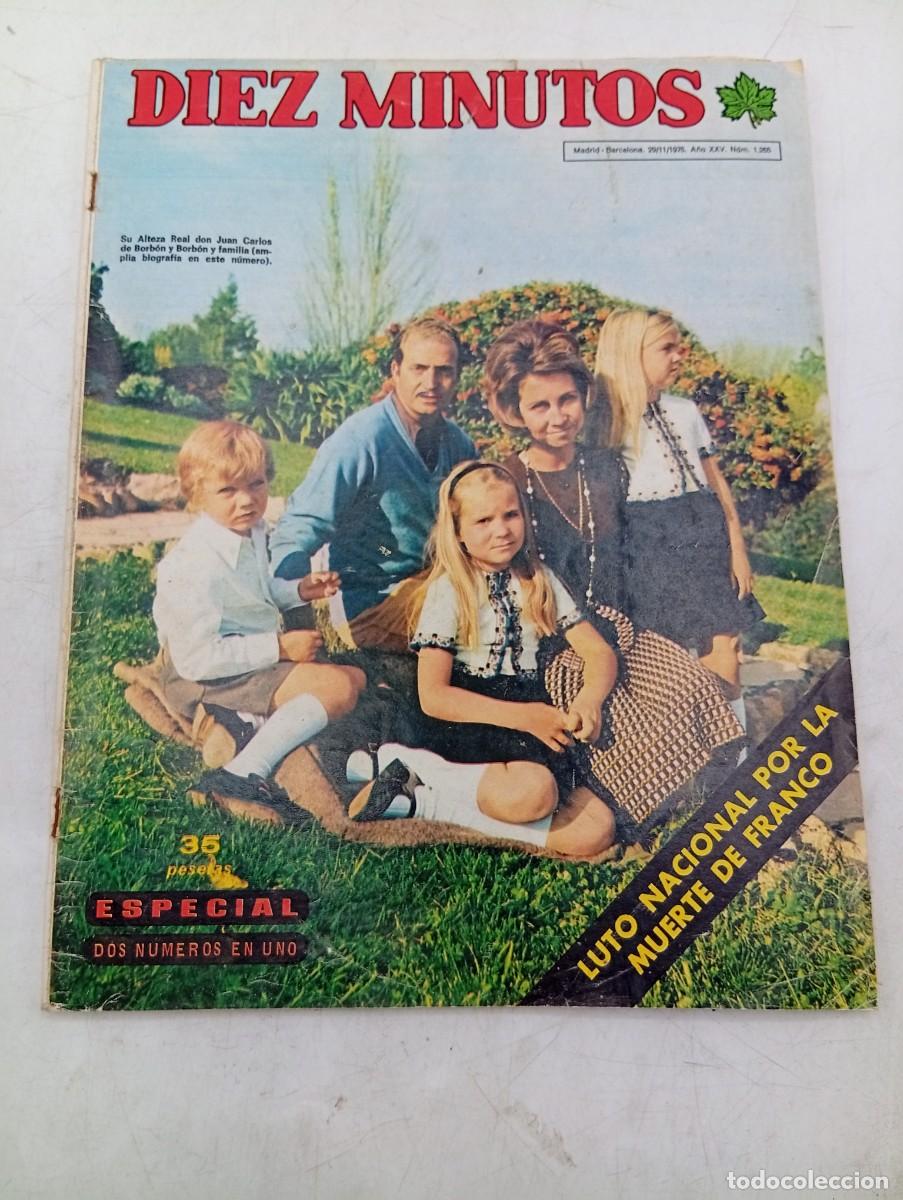 Coleccionismo de revista Diez Minutos: REVISTA DIEZ MINUTOS. N&ordm; 1265. A&Ntilde;O 1975. LUTO OFICIAL POR LA MUERTE DE FRANCO. EL TERCER HIJO.. LEER