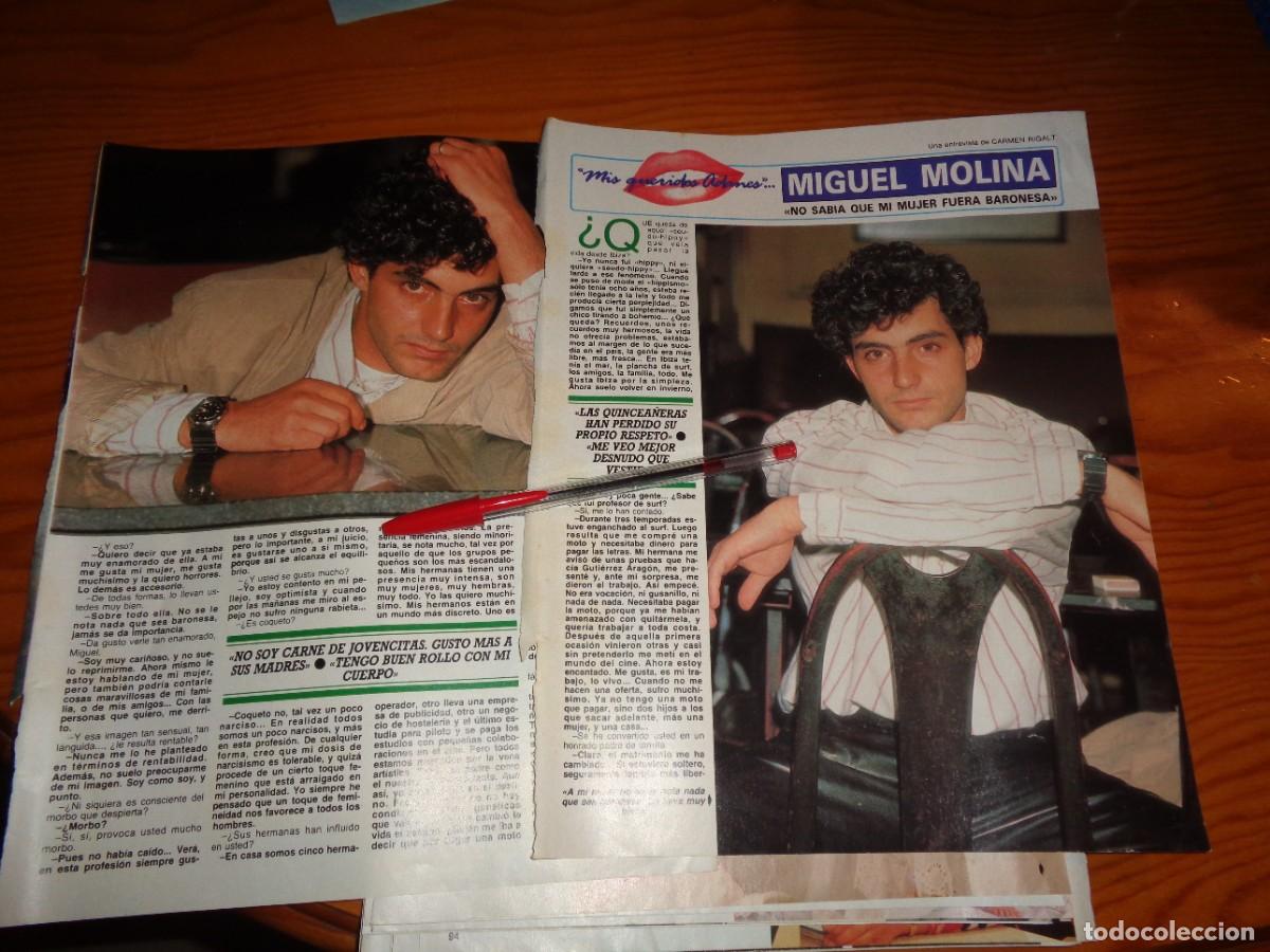 Coleccionismo de revista Diez Minutos: RECORTE : ENTREVISTA A MIGUEL MOLINA. DIEZ MINUTOS, ABRIL 1989