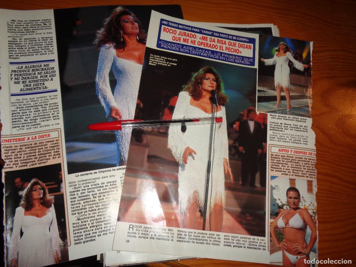 Coleccionismo de revista Diez Minutos: RECORTE : ROCIO JURADO, NO SE HA OPERADO LOS PECHOS. DIEZ MINUTOS, ABRIL 1989